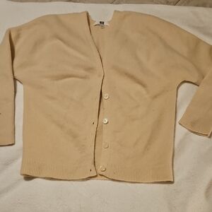 Women's Cream Cardigan Sweater